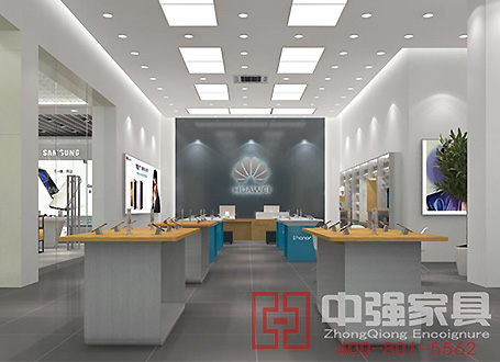 華為手機(jī)專賣店設(shè)計(jì)裝修展柜制作